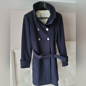 BABATON - Sz S- Navy Wool Cashmere Coat